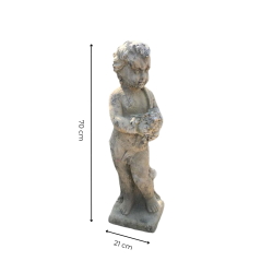 Matériaux d'Antan : STATUE PUTTO 4 SAISONS ETE H70