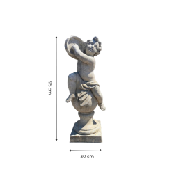 Matériaux d'Antan : PUTTO BOULE MUSICIEN TAMBOURIN H100