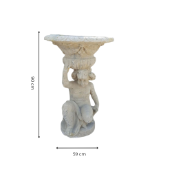 Matériaux d'Antan : STATUE PUTTO PANIER DROIT H90