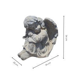 Matériaux d'Antan : STATUE ANGE RÊVEUR H35