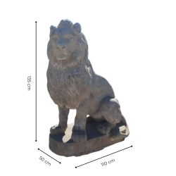 Matériaux d'Antan : STATUE GRAND LION ASSIS GAUCHE H135