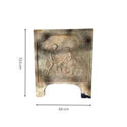 Matériaux d'Antan : PLAQUE DE CHEMINÉE FONTE H72,5