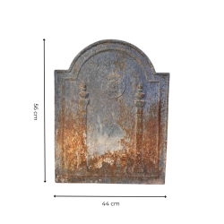 Matériaux d'Antan : PLAQUE CHEMINEE FONTE H56