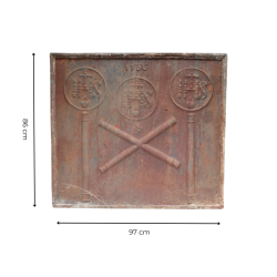 Matériaux d'Antan : PLAQUE DE CHEMINEE FONTE H86
