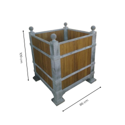BAC ACIER ZINGUE BOIS DE CHÊNE H111