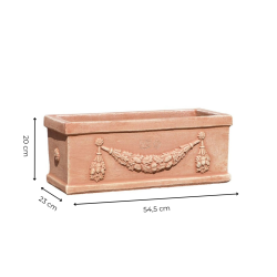 Matériaux d'Antan : BAC TERRE CUITE FESTONNEE H20