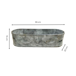 JARDINIERE OVALE FONTE H15