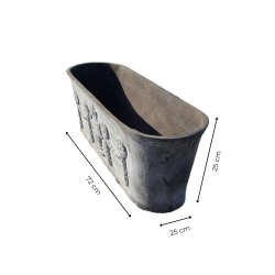 Matériaux d'Antan : JARDINIÈRE OVALE EN FONTE H25