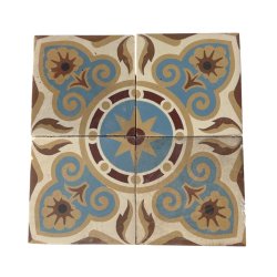 Matériaux d'Antan : LOT DE CARREAUX CIMENT A MOTIF (4M2)