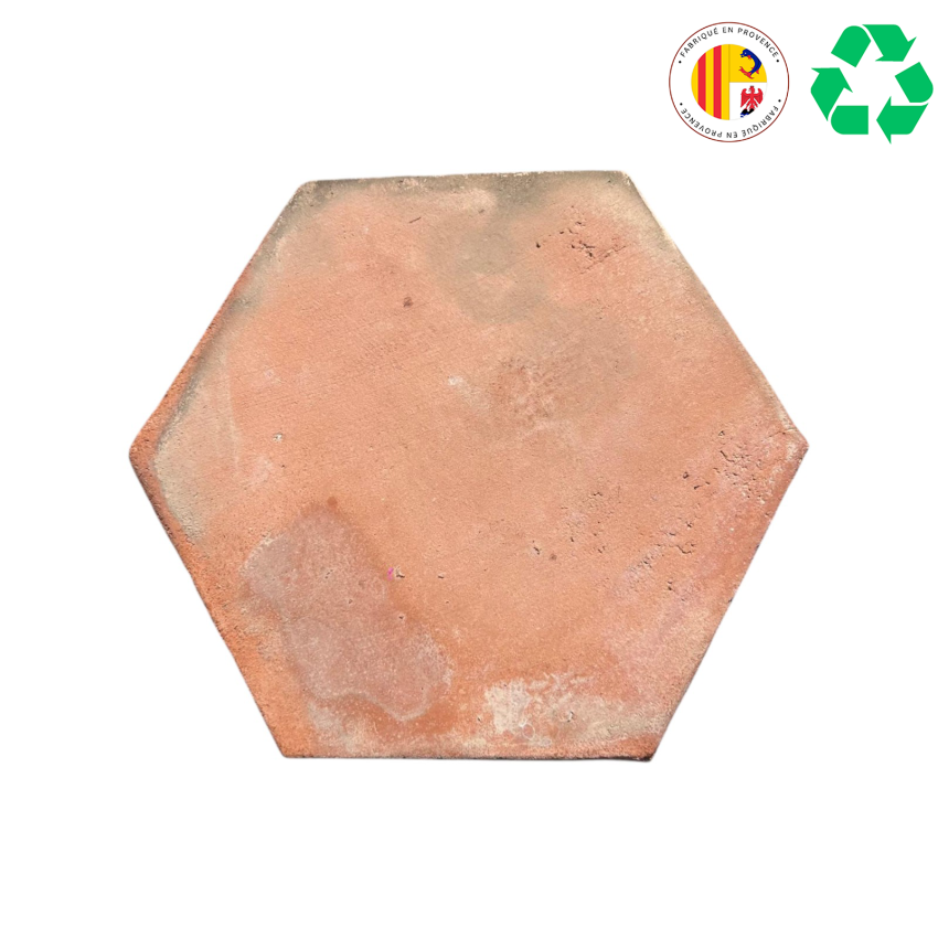 Matériaux d'antan : TOMETTE TERRE CUITE HEXAGONALE 32X3