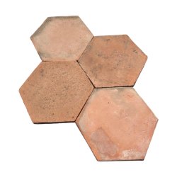 Matériaux d'antan : TOMETTE TERRE CUITE HEXAGONALE 32X3
