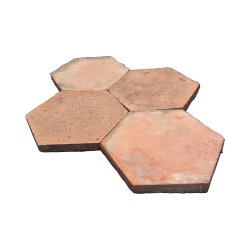 Matériaux d'antan : TOMETTE TERRE CUITE HEXAGONALE 32X3