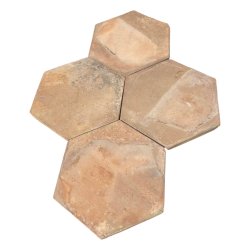 Matériaux d'antan : TOMETTE TERRE CUITE HEXAGONALE 31X3