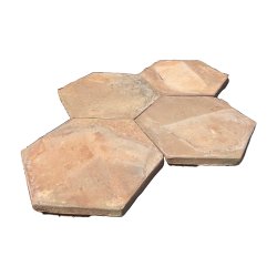 Matériaux d'antan : TOMETTE TERRE CUITE HEXAGONALE 31X3