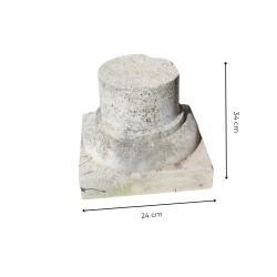 Matériaux d'Antan : PETIT SOCLE ANCIEN EN PIERRE RECONSTITUEE H35