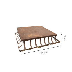 Matériaux d'Antan : GRAND SOCLE CARRE EN FER H15