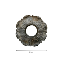 ROSACE PETALES DE ROSE EN FONTE - 15CM