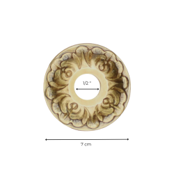 ROSACE FLEUR DE ROSE EN LAITON 7,5 CM - 1/2"