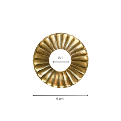ROSACE FLEUR EN LAITON 6 CM - 1/2