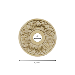 ROSACE FLEUR TOURNESOL LAITON 9.5CM - 1/2"