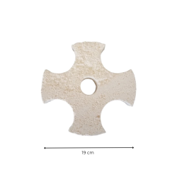 ROSACE EN PIERRE CROIX