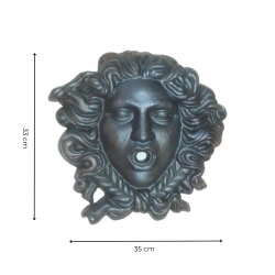 Matériaux d'Antan : MASCARON TETE DE GORGONNE EN FONTE