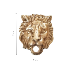 Matériaux d'Antan : MASCARON TETE DE LION EN LAITON
