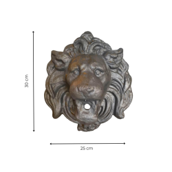 Matériaux d'Antan : MASCARON TETE DE LION EN FONTE H30