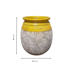 Matériaux d'Antan : JARRE GOUTTE GUIRLANDE JAUNE TRADITION H80