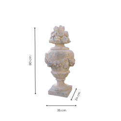 Matériaux d'Antan : URNE FLEURIE H80