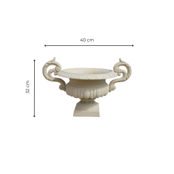 Matériaux d'Antan : VASE MEDICIS FONTE BLANC H26,5 / SMALL
