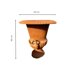 Matériaux d'Antan : VASE AVEC ANSES EN FONTE H60