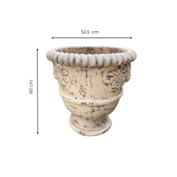 Matériaux d'Antan : VASE LANGUEDOCIEN TERRE CUITE EMAILLE H55