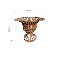 Matériaux d'antan : VASE EN FERRONNERIE H31