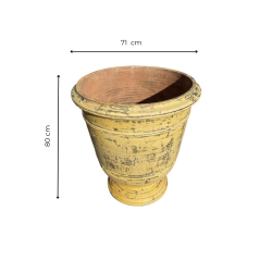 Matériaux d'Antan : VASE ROY SOLEIL LISSE JAUNE MM H80