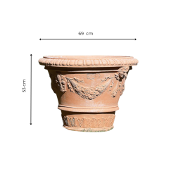 Matériaux d'antan : VASE TERRE CUITE MEDICIS DECORE H53