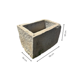 Matériaux d'Antan : PETIT BAC ANCIEN EN PIERRE L78