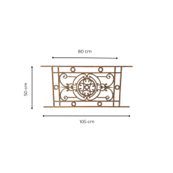 GARDE CORPS FER FORGE H50