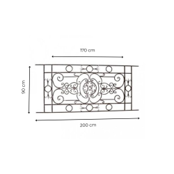 Matériaux d'Antan : GARDE CORPS FER FORGE H90