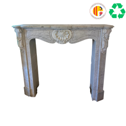 Matériaux d'Antan : CHEMINEE ANCIENNE EN MARBRE BLANC H104