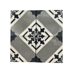 Matériaux d'Antan : LOT DE CARREAUX EN CIMENT A MOTIF(2,30M2)