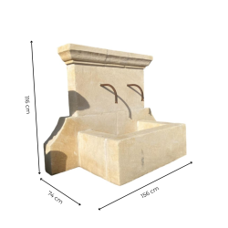 FONTAINE AUSTERE DOUBLE SORTIE H115