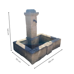 Matériaux d'Antan : DEMI FONTAINE CARRÉE H140