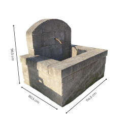Matériaux d'Antan : FONTAINE MONOLITHE PIERRE H100
