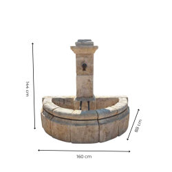 Matériaux d'Antan : FONTAINE MURALE EN PIERRE H144,5
