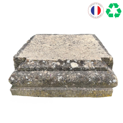 Matériaux d'antan : SOCLE ANCIEN EN PIERRE DURE JAUNE H16