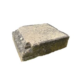 Matériaux d'antan : SOCLE ANCIEN EN PIERRE DURE JAUNE H16