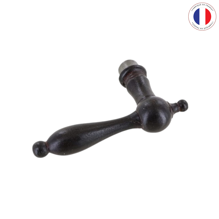 Matériaux d'antan : POIGNEE DE PORTE EN FER VIEILLI