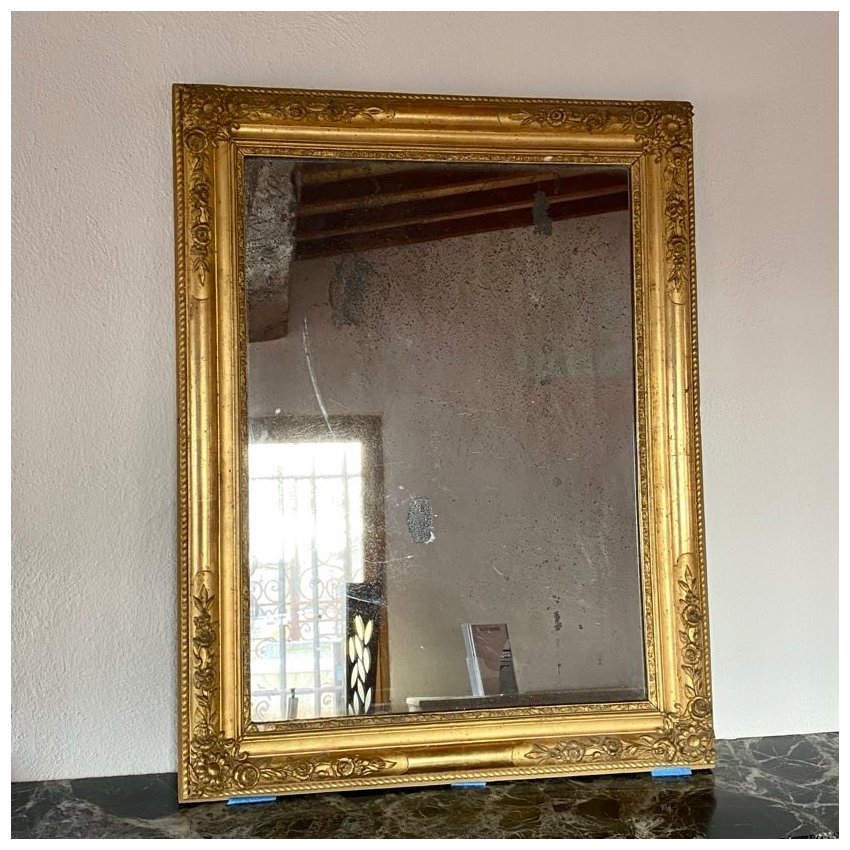 Matériaux d'antan : MIROIR DORÉ H84