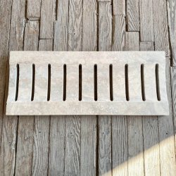 Matériaux d'Antan : CANIVEAU EN PIERRE DE TRAVERTIN 60x25x3